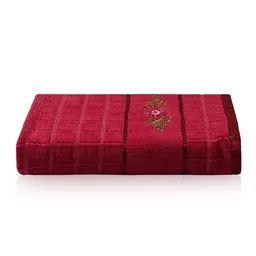 Kuber Industries Red & Blue 3 Pieces Striped 260 GSM Bath Towels image 2