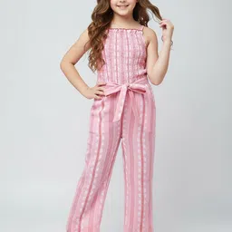 Naughty Ninos Girls Striped Basic Jumpsuit-image-67