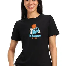 JUNEBERRY Women Printed Pure Cotton T-shirt-image-37