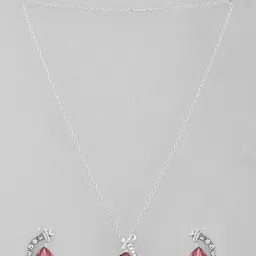 VOJ Silver-Plated AD- Studded Jewellery Set image 2