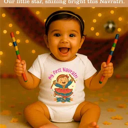 Lillypupp Unisex White Cotton Printed Short Sleeves Bodysuit image 3