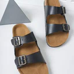 MOZAFIA Men Open Toe Flats with Buckles image 1