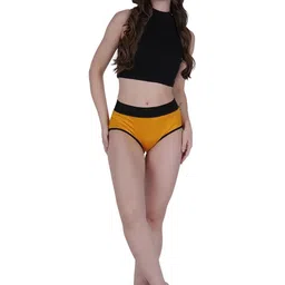 ORLIZEA Women High-Rise Cotton Blend Hipster Briefs image 3