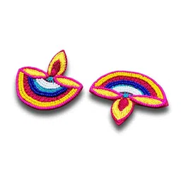 UnfoldSelf Handcrafted Quirky Shaped Artificial Beads Drop Earrings image 3