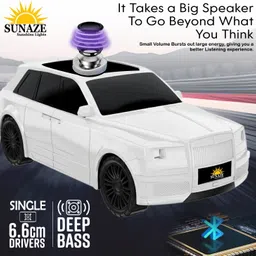 Sunaze Wireless Car Model Bluetooth Speaker for Home, Travel, and Party Use 5 W Bluetooth Party Speaker image 3
