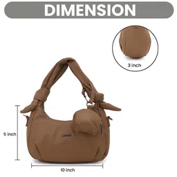 Bag Pepper PU Structured Handheld Bag with Applique image 2