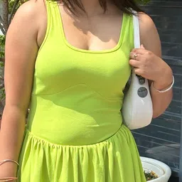 TANDUL Women's Green Fit & Flare Dress image 4