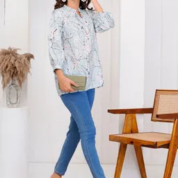 ZIMI LIFESTYLE Floral Print Cotton Top-picture-10