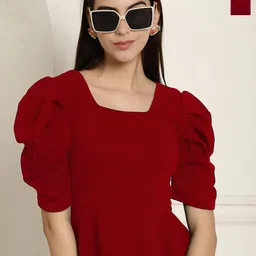 Metronaut Pack Of 2 Puff Sleeve Peplum Top-picture-21