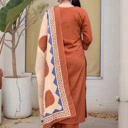 SZN Women Printed Empire Kurta with Trousers & With Dupatta image 2