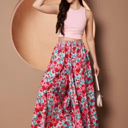 OTABU Printed High-Rise Flared Palazzos image 3