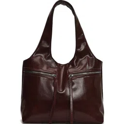 CORSICA Women Solid Structured Zip Detail Shoulder Bag-picture-20