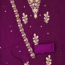 KALINI Embroidered Unstitched Dress Material image 4