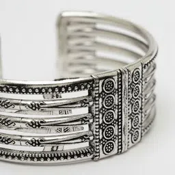 SZN Set Of 2 Textured Kada Bangles image 5