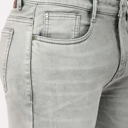 Beyoung Men Relaxed Fit Mildly Distressed Heavy Fade Jeans image 4