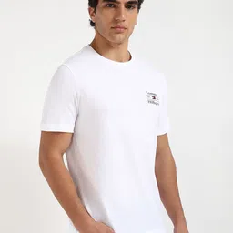 Tommy Hilfiger Men Solid Round Neck Cotton T-shirt image 4