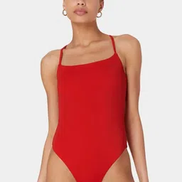 RECENT FASHION Shoulder Straps Neck Bodysuit-image-11