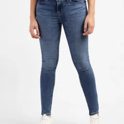 levi's Women's 710 Blue Skinny Fit Mid Rise Jeans image 2