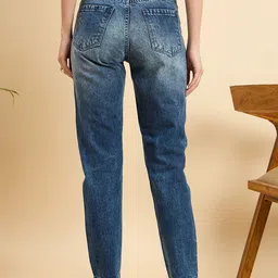 Mast & Harbour Women Jogger High-Rise Heavy Fade Stretchable Jeans image 2