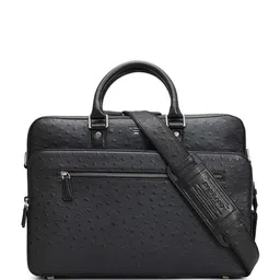 Da Milano Men Textured Leather Laptop Bag-image-9