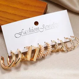 SZN Gold-Plated Metal Hoop Earrings-image-21