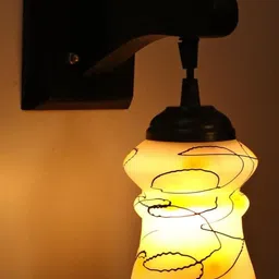 SOMIL Yellow Glass Cylinder Printed Wall Lamps-picture-49