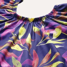 BAESD Plus Size Floral Printed Swimwear & Attached Tights With Cap image 2