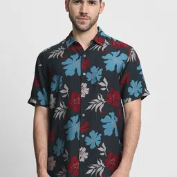 Mufti Men Slim Fit Floral Opaque Printed Casual Shirt-image-15