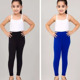 TIK TOK WEARS Girls Pack Of 2 Elasticated Churidar Length Leggings-picture-18