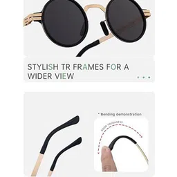 AUGEN Unisex Round Sunglasses with UV Protected Lens VI-SG-232-C3 image 2