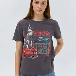 COVER STORY Printed People & Places Round Neck Cotton Regular Fit Casual T-shirt-picture-32