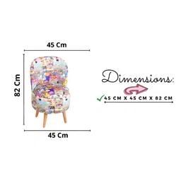 Shadowkart Blue & Red Printed Wooden Pouffes Ottomans image 4