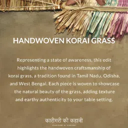 JAYPORE 4-Pcs Green & Yellow Striped Rectangle Table Placemats image 2