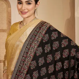 Sangria Floral Woven Design Shawl-image-84