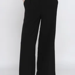COVER STORY Women Pleated Wide Leg Parallel Trousers-image-79