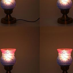SOMIL Blue Glass Cylinder Table Lamps-picture-45