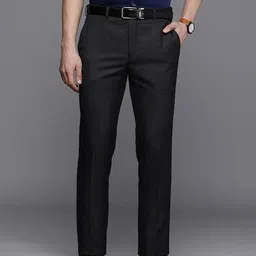 formal for man Men Regular Fit White Linen Blend Trousers-picture-19