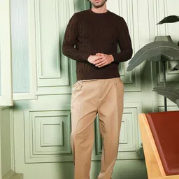 Campus Sutra Men Pullover with Fuzzy Detail image 4