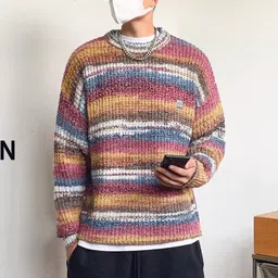 Mast & Harbour Men Striped Pullover image 4