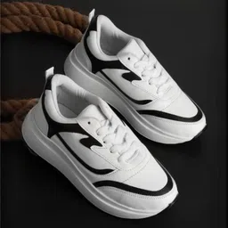 glitchez Women Colourblocked Lace-Ups Round Toe Sneakers-image-24