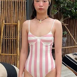 Addery Striped Round Neck Bodysuit-image-0