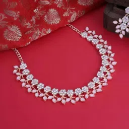 Women Click Silver Plated Stones Studded Jewellery Set-picture-34