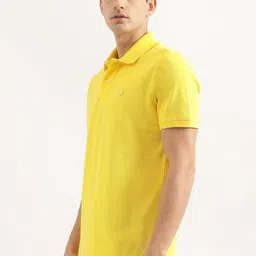 United Colors of Benetton Men Solid Polo Collar Cotton T-shirt image 4