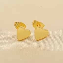 La Vita Gold Plated Heart Shaped Studs-image-8