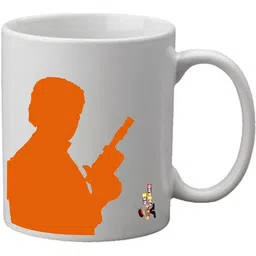 Get Fatang Orange & White I Know Movie Theme Printed Ceramic Mug image 2