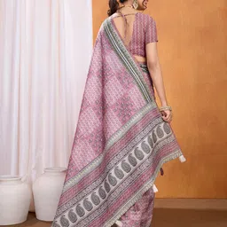 all about you Floral Pashmina Saree image 2