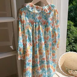 LULU & SKY Floral Print Empire Dress image 4