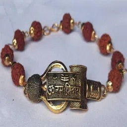 Divine souvenirs Unisex Gold Plated Artificial Beaded Wraparound Bracelet-picture-34