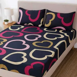 vbc Cotton King Fitted (Elastic) 210 TC 3D Printed Bedsheet-picture-29