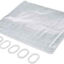 pop shade 214 cm (7 ft) Door PVC Transparent Curtain Single Curtain image 2